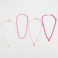 Thumbnail for Bohemia 4pcs Mermaid Shell Enamel Flower Pendant Seed Beaded Necklace Set - ArtGalleryZen