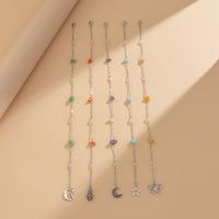 Thumbnail for Bohemia 5pcs Moon Star Butterfly Charm Long Crystal Stone Chain Hair Braids Ring Set - ArtGalleryZen