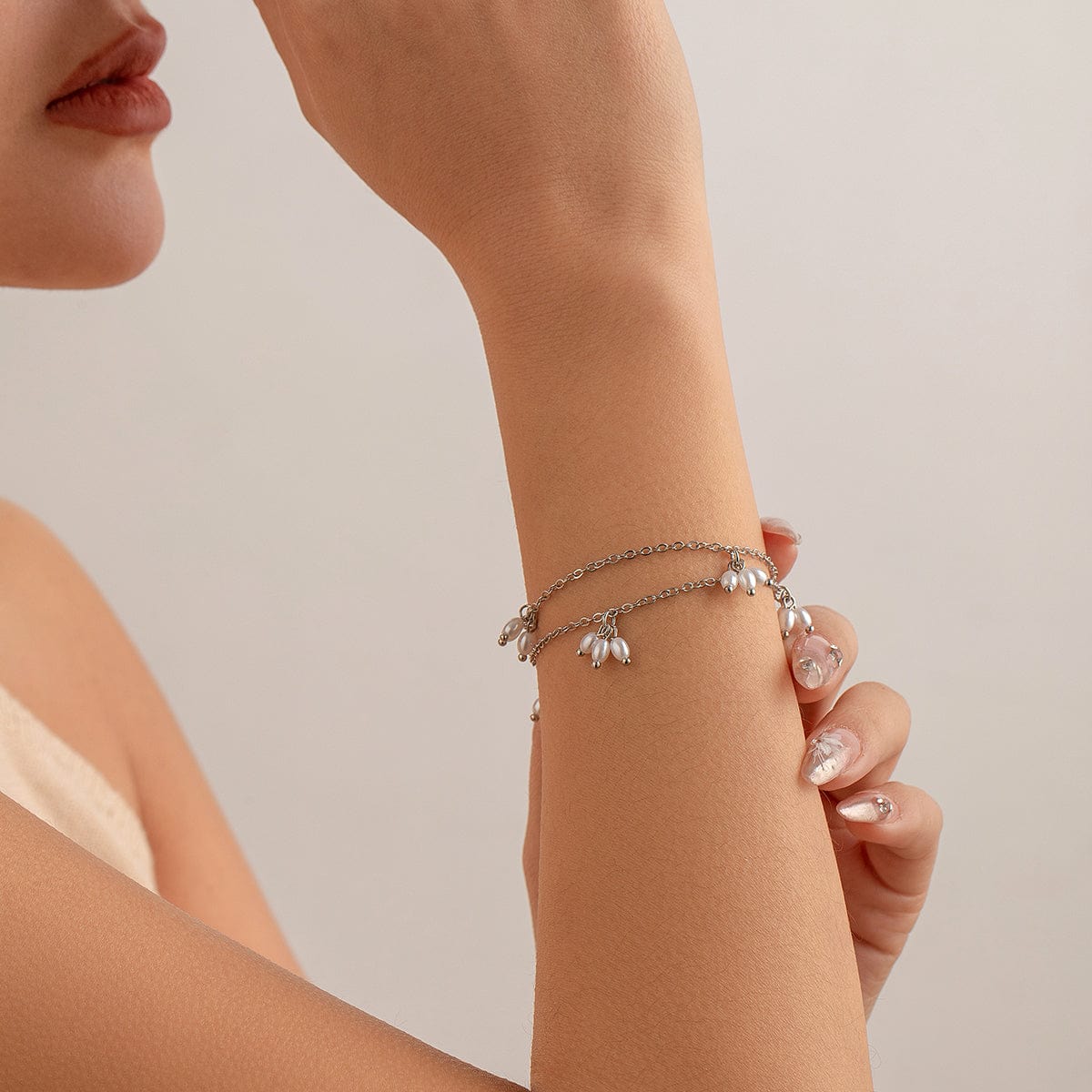 Bohemia Chic Layered Pearl Tassel Bracelet - ArtGalleryZen