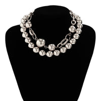 Thumbnail for Bohemia Chunky Layered Pearl Chain Choker Necklace Set - ArtGalleryZen