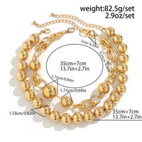 Thumbnail for Bohemia Chunky Layered Pearl Chain Choker Necklace Set - ArtGalleryZen