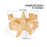 Thumbnail for Bohemia Chunky Starfish Hollow Bangle Bracelet - ArtGalleryZen