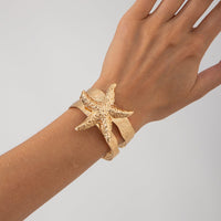 Thumbnail for Bohemia Chunky Starfish Hollow Bangle Bracelet - ArtGalleryZen