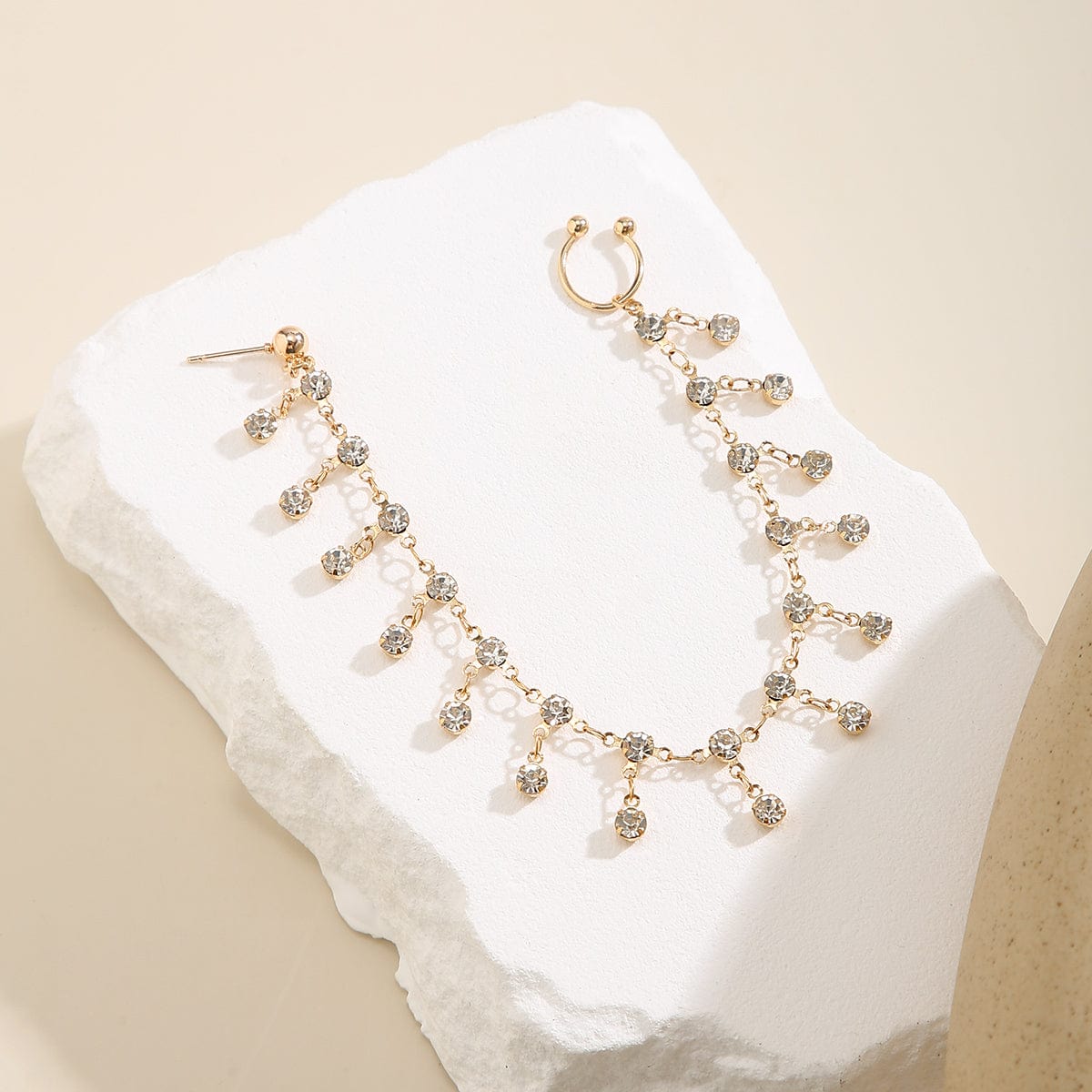 Bohemia Crystal Tassel Nose To Ear Chain - ArtGalleryZen