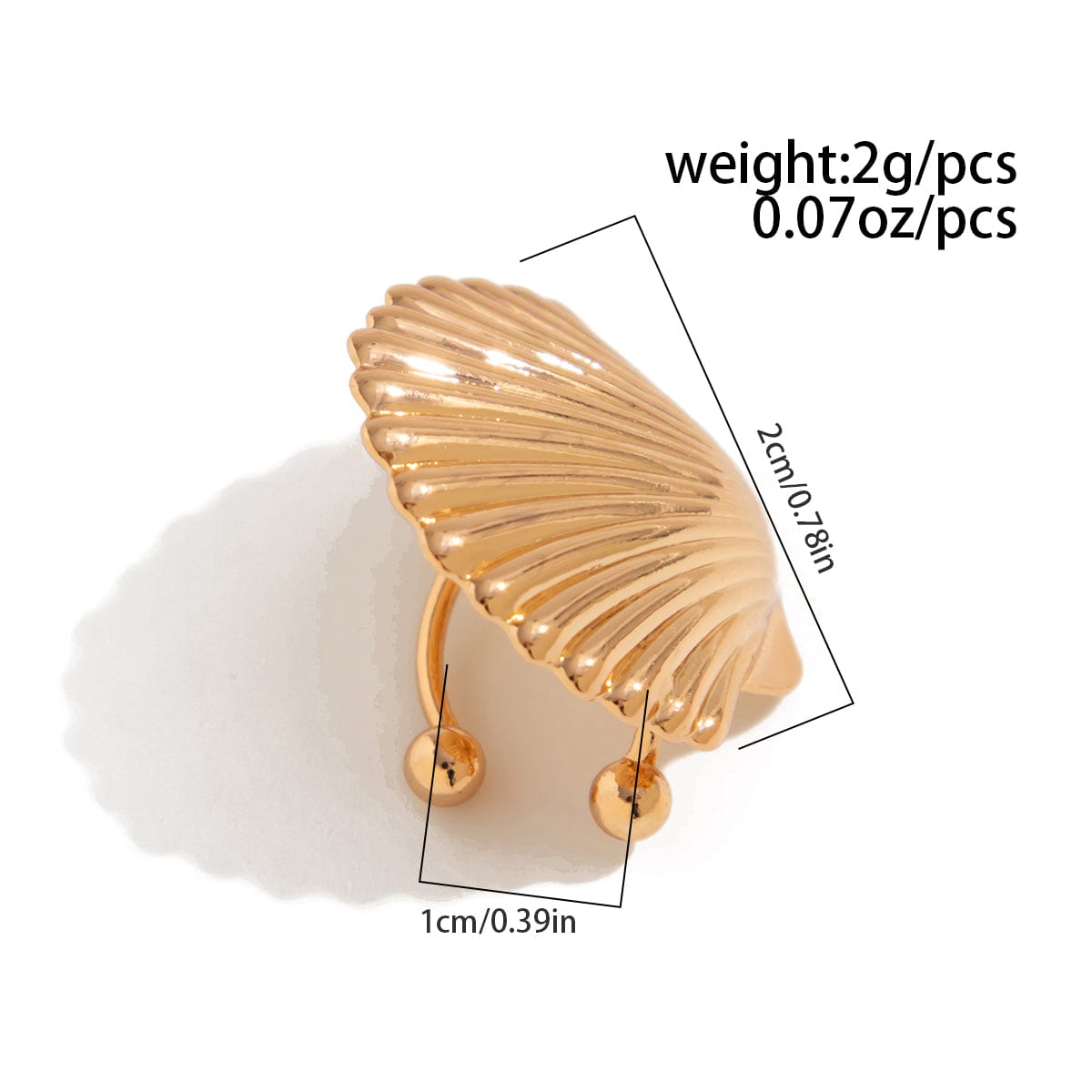 Bohemia Gold Silver Plated Shell Ear Cuff Earring - ArtGalleryZen