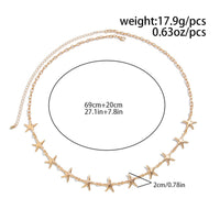 Thumbnail for Bohemia Gold Silver Tone Starfish Waist Chain - ArtGalleryZen