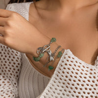 Thumbnail for Bohemia Layered Dragonfly Tree Charm Turquoise Stone Bracelet Set - ArtGalleryZen