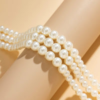 Thumbnail for Bohemian Layered Pearl Chain Choker Necklace - ArtGalleryZen