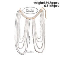 Thumbnail for Bohemia Layered Pearl Chain Shoulder Necklace - ArtGalleryZen