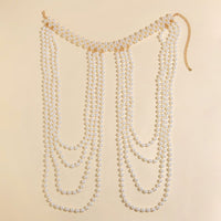Thumbnail for Bohemia Layered Pearl Chain Shoulder Necklace - ArtGalleryZen