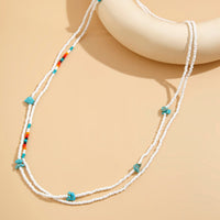Thumbnail for Bohemia Layered Seed Beaded Turquoise Belly Chain Set - ArtGalleryZen