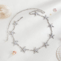 Thumbnail for Bohemia Silver Plated Starfish Waist Chain - ArtGalleryZen