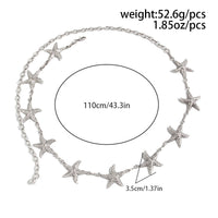 Thumbnail for Bohemia Silver Plated Starfish Waist Chain - ArtGalleryZen