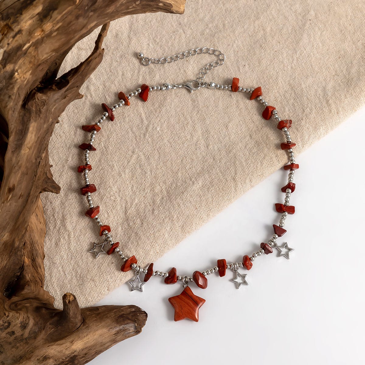 Bohemia Star Tassel Turquoise Stone Choker Necklace - ArtGalleryZen