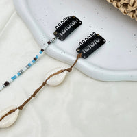 Thumbnail for Boho 2pcs Conch Seed Beaded Chain Hair Clip Set - ArtGalleryZen