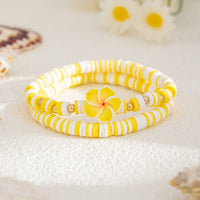 Thumbnail for Boho 2pcs Flower Polymer Clay Beaded Friendship Bracelet Set - ArtGalleryZen