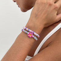 Thumbnail for Boho 2pcs Flower Polymer Clay Beaded Friendship Bracelet Set - ArtGalleryZen
