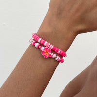 Thumbnail for Boho 2pcs Flower Polymer Clay Beaded Friendship Bracelet Set - ArtGalleryZen