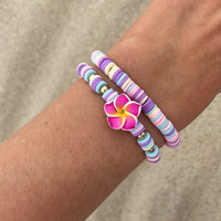 Thumbnail for Boho 2pcs Flower Polymer Clay Beaded Friendship Bracelet Set - ArtGalleryZen