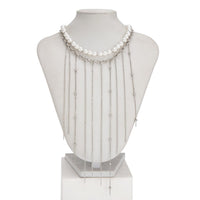 Thumbnail for Boho 2pcs Pearl Chain Tassel Choker Necklace Set - ArtGalleryZen