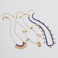 Thumbnail for Boho 3Pcs Shell Starfish Pendant Relief Coin Tassel Seed Bead Necklace Set - ArtGalleryZen