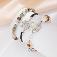 Thumbnail for Boho 3Pcs Sun Butterfly Mushroom Charm Crystal Star Chain Bracelet Set - ArtGalleryZen