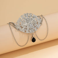 Thumbnail for Boho Abstract Floral Cross Crystal Pendant Arm Chain - ArtGalleryZen