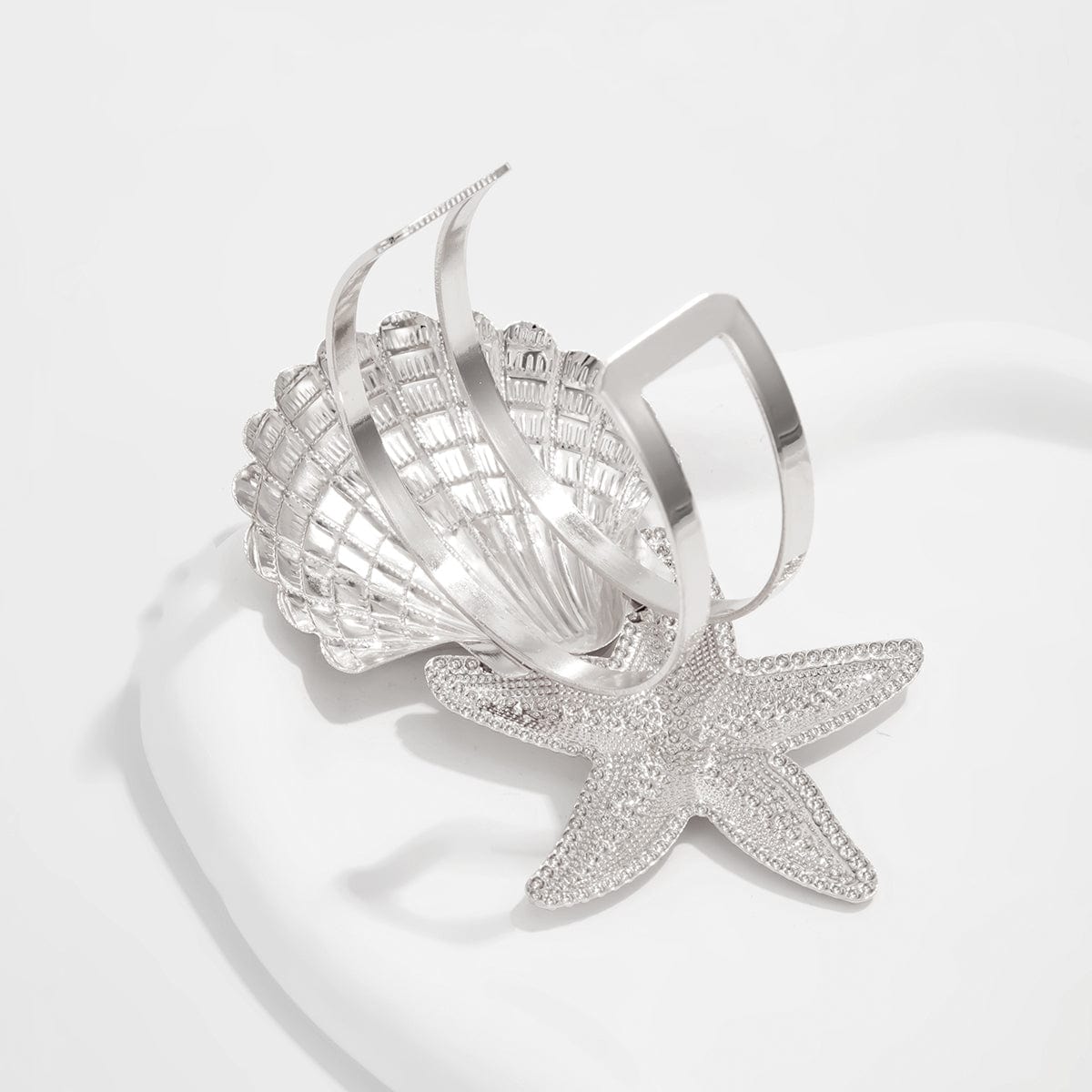 Boho Chunky Shell Starfish Arm Cuff - ArtGalleryZen