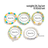 Thumbnail for Boho Colorful 5pcs Flower Turtle Pearl Beaded Bracelet Set - ArtGalleryZen