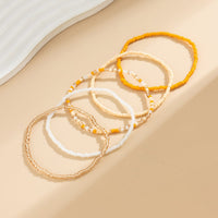 Thumbnail for Boho Dainty Layered Crystal Seed Beaded Anklet Set - ArtGalleryZen