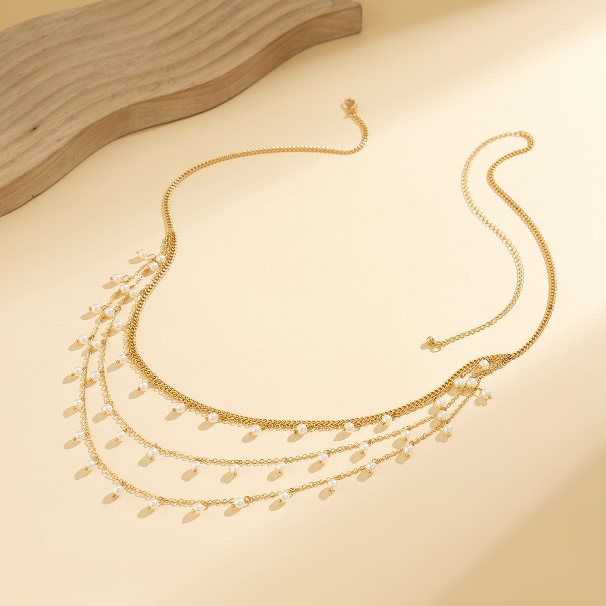 Boho Dainty Layered Pearl Tassel Waist Chain - ArtGalleryZen