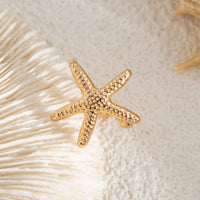 Thumbnail for Boho Gold Silver Plated Starfish Ear Cuff Earring - ArtGalleryZen