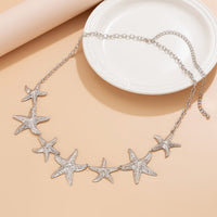 Thumbnail for Boho Gold Silver Plated Starfish Waist Chain - ArtGalleryZen