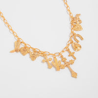 Thumbnail for Boho Gold Tone Cross Cactus Cowboy Hat Charm Necklace - ArtGalleryZen