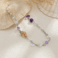 Thumbnail for Boho Irregular Crystal Stone Conch Pearl Chain Hair Braids Ring - ArtGalleryZen