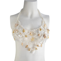 Thumbnail for Boho Layered Conch Starfish Pendant Pearl Waist Chain Body Chain Bra - ArtGalleryZen