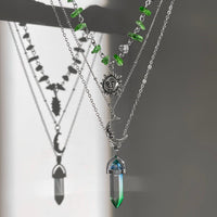 Thumbnail for Boho Layered Healing Crystal Sun Moon Pendant Turquoise Stone Necklace Set - ArtGalleryZen
