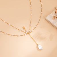 Thumbnail for Boho Layered Pearl Pendant Bikini Body Chain - ArtGalleryZen