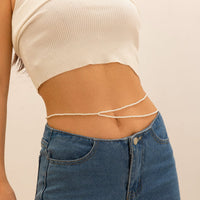 Thumbnail for Boho Minimalist Layered Pearl Waist Chain - ArtGalleryZen