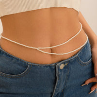 Thumbnail for Boho Minimalist Layered Pearl Waist Chain - ArtGalleryZen