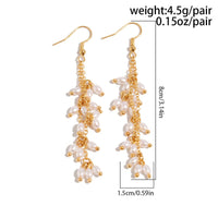 Thumbnail for Boho Newly Dangling Pearl Tassel Earrings - ArtGalleryZen