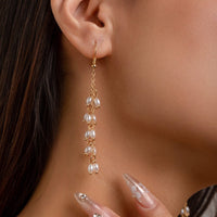 Thumbnail for Boho Newly Dangling Pearl Tassel Earrings - ArtGalleryZen