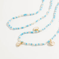 Thumbnail for Boho Ocean Style Crystal Beaded Enamel Shell Pendant Waist Chain Set - ArtGalleryZen