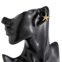 Thumbnail for Boho Relief Spiral Starfish Ear Cuff Earring - ArtGalleryZen