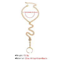 Thumbnail for Boho Snake Finger Ring Chain Bracelet - ArtGalleryZen