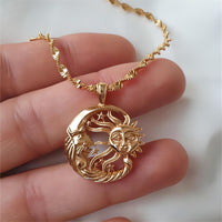 Thumbnail for Boho Sun and Moon Celestial Necklace - ArtGalleryZen