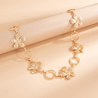 Thumbnail for Boho Textured Flower Hoop Waist Chain - ArtGalleryZen