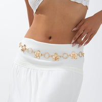 Thumbnail for Boho Textured Flower Hoop Waist Chain - ArtGalleryZen