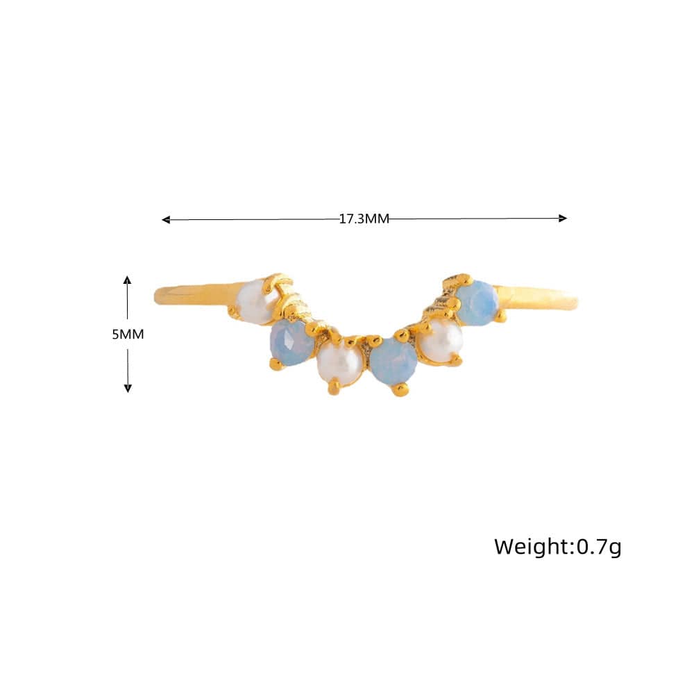 Chic 2 Pieces Crystal Floral Matching Ring Set - ArtGalleryZen