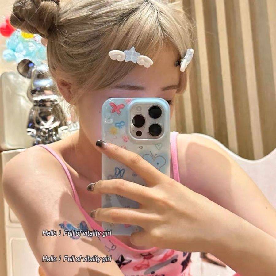 Chic 2 Pieces Star Angel Wings Hair Clips Set - ArtGalleryZen
